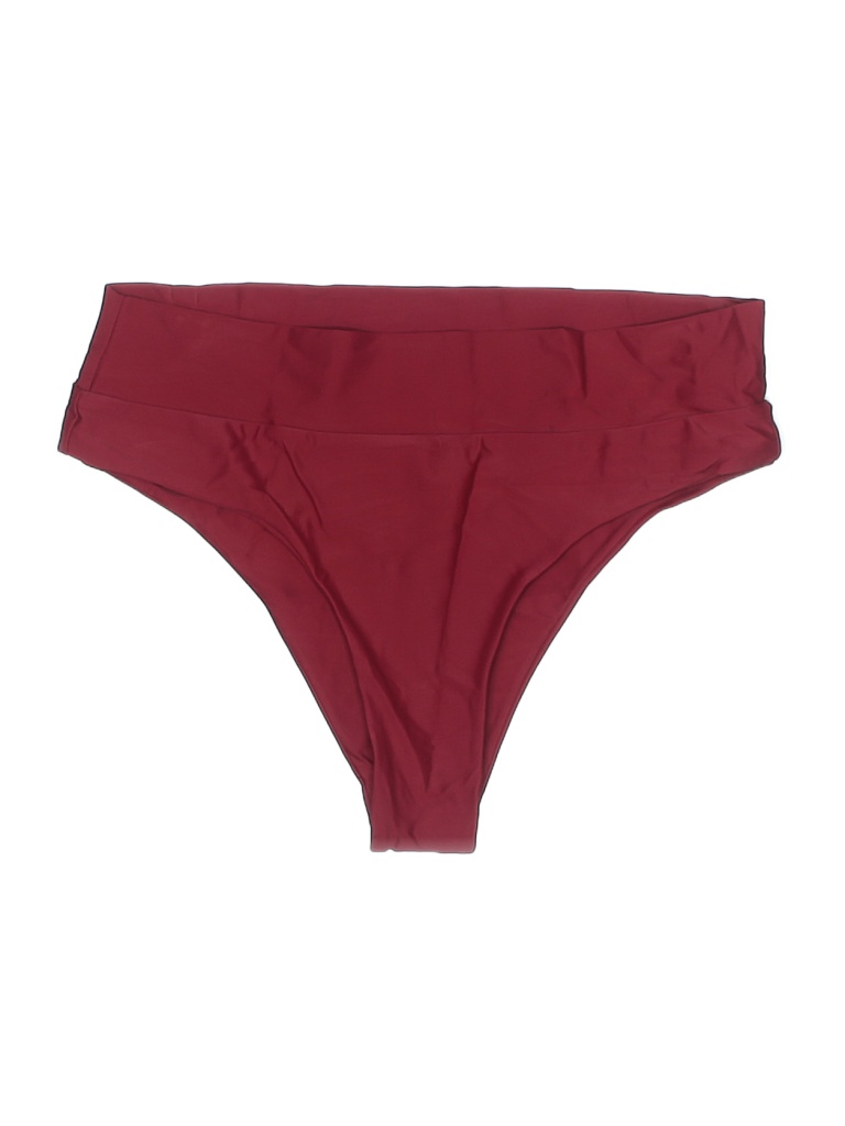 Stone Fox Swim Burgundy Red Swimsuit Bottoms Size L - photo 1