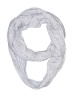 Assorted Brands 100% Polyester Gray White Scarf One size - photo 1