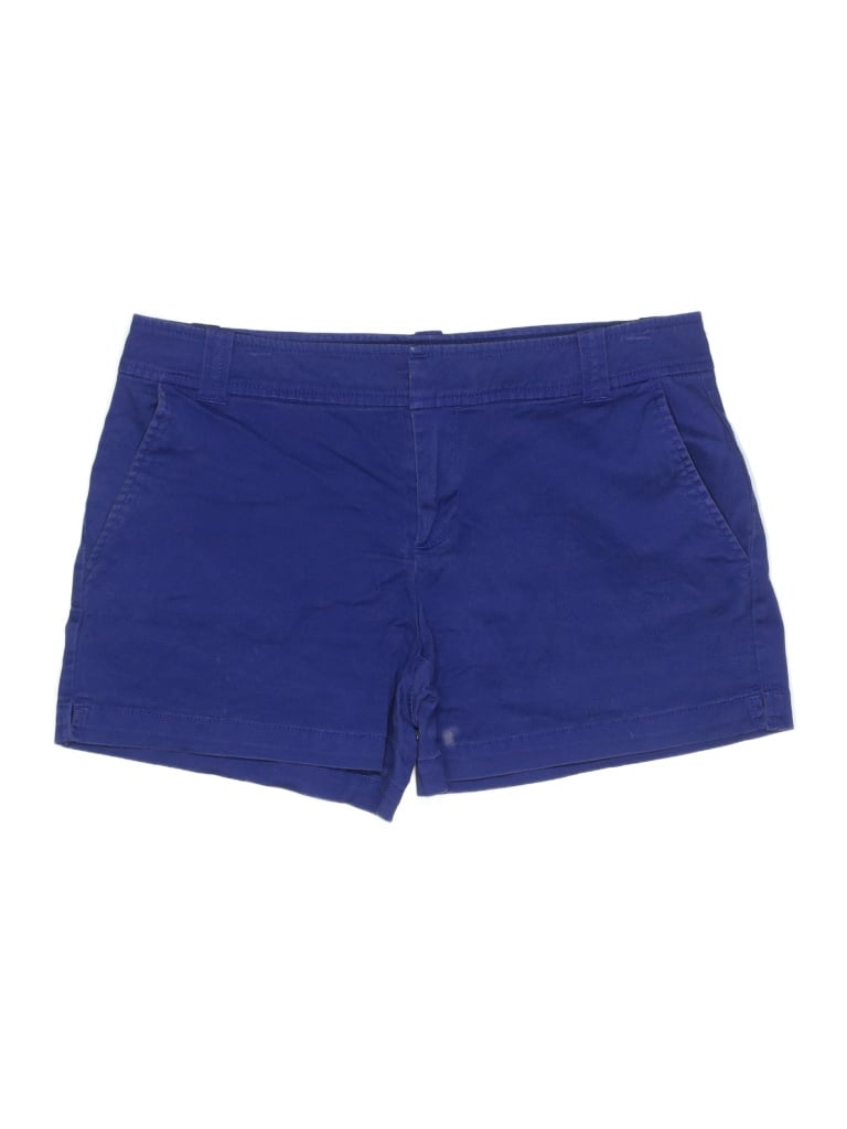 New York & Company Solid Blue Khaki Shorts Size 4 - photo 1