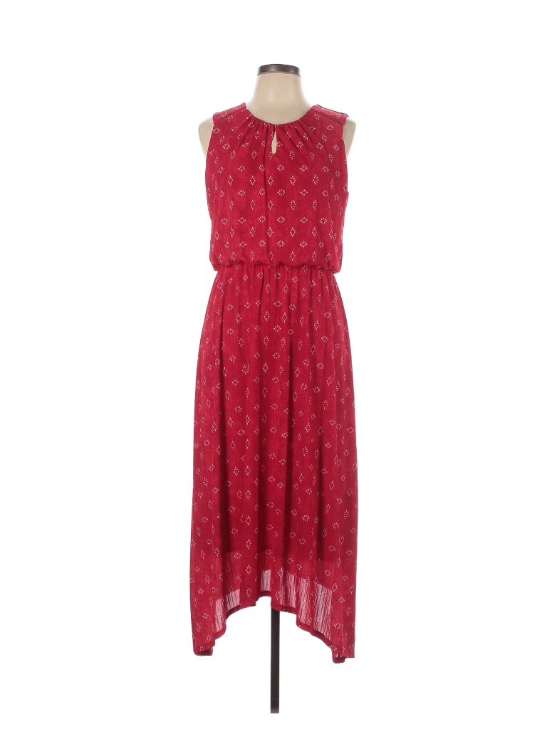 Dana Buchman Red Casual Dress Size L - 65% Off 