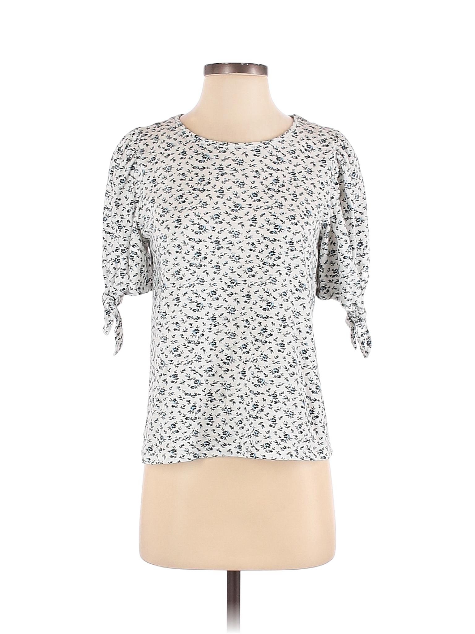 CeCe White Short Sleeve Blouse Size S - 76% off | thredUP