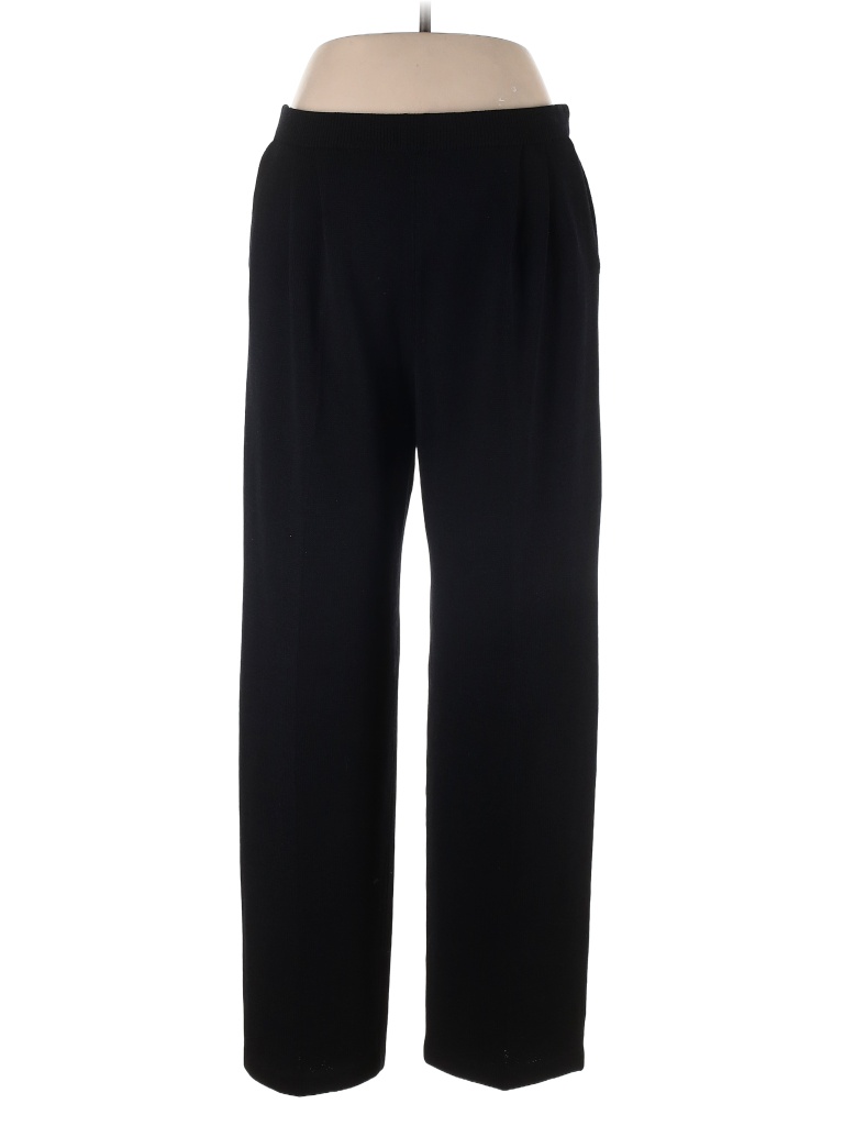 St. John Solid Black Casual Pants Size 12 - photo 1