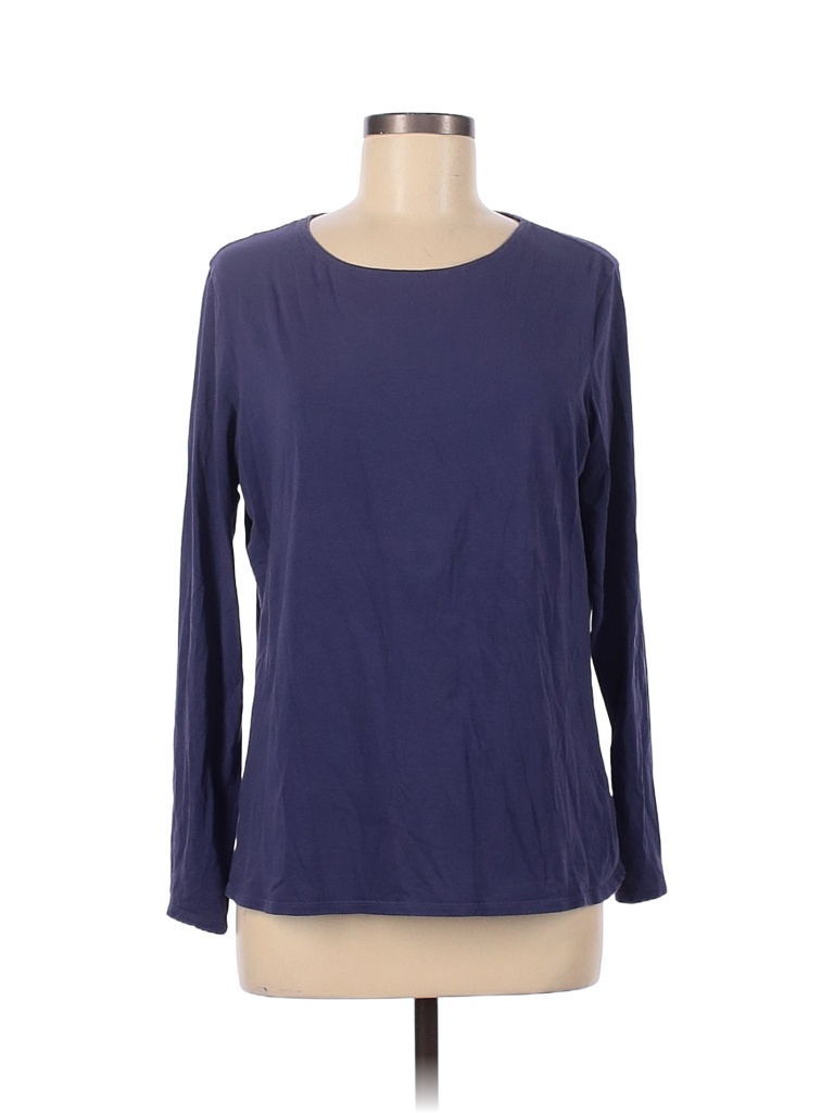Coldwater Creek Solid Purple Long Sleeve T-Shirt Size L - 68% off | thredUP