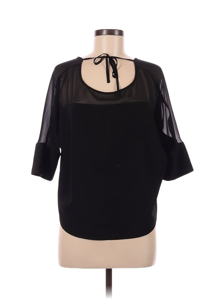 Pre-owned Express 3/4 Sleeve Blouse In Black