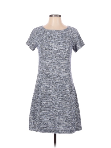 Ann Taylor LOFT Gray Blue Casual Dress Size 2 - 89% off