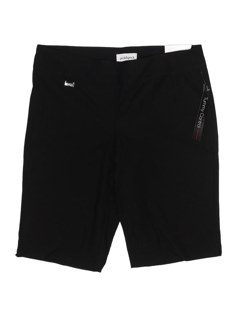 Peck & Peck Solid Black Shorts Size 16 - 67% off | thredUP