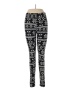 Silver Print Black Leggings One size - photo 1