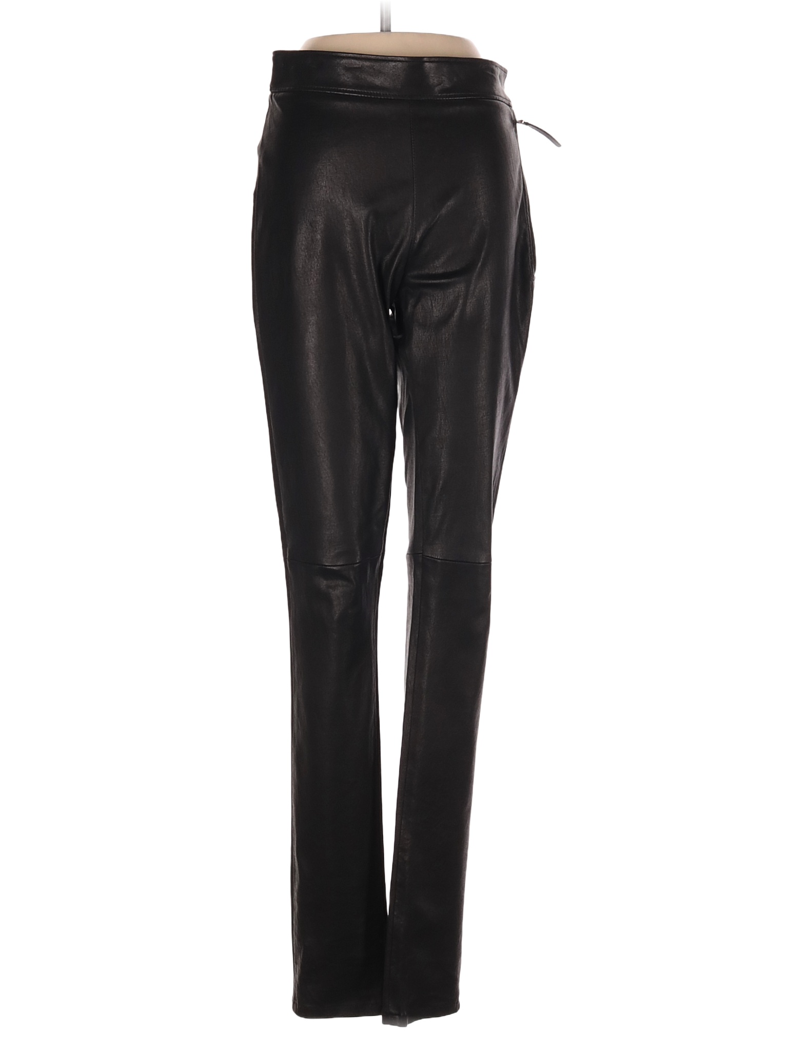 Roberto Cavalli 100% Leather Solid Black Leather Pants Size 38 (IT ...