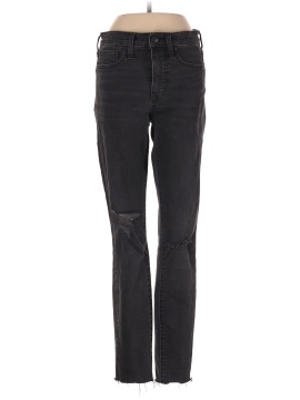 Madewell 9" Mid-Rise Skinny Jeans in Black Sea (view 1)