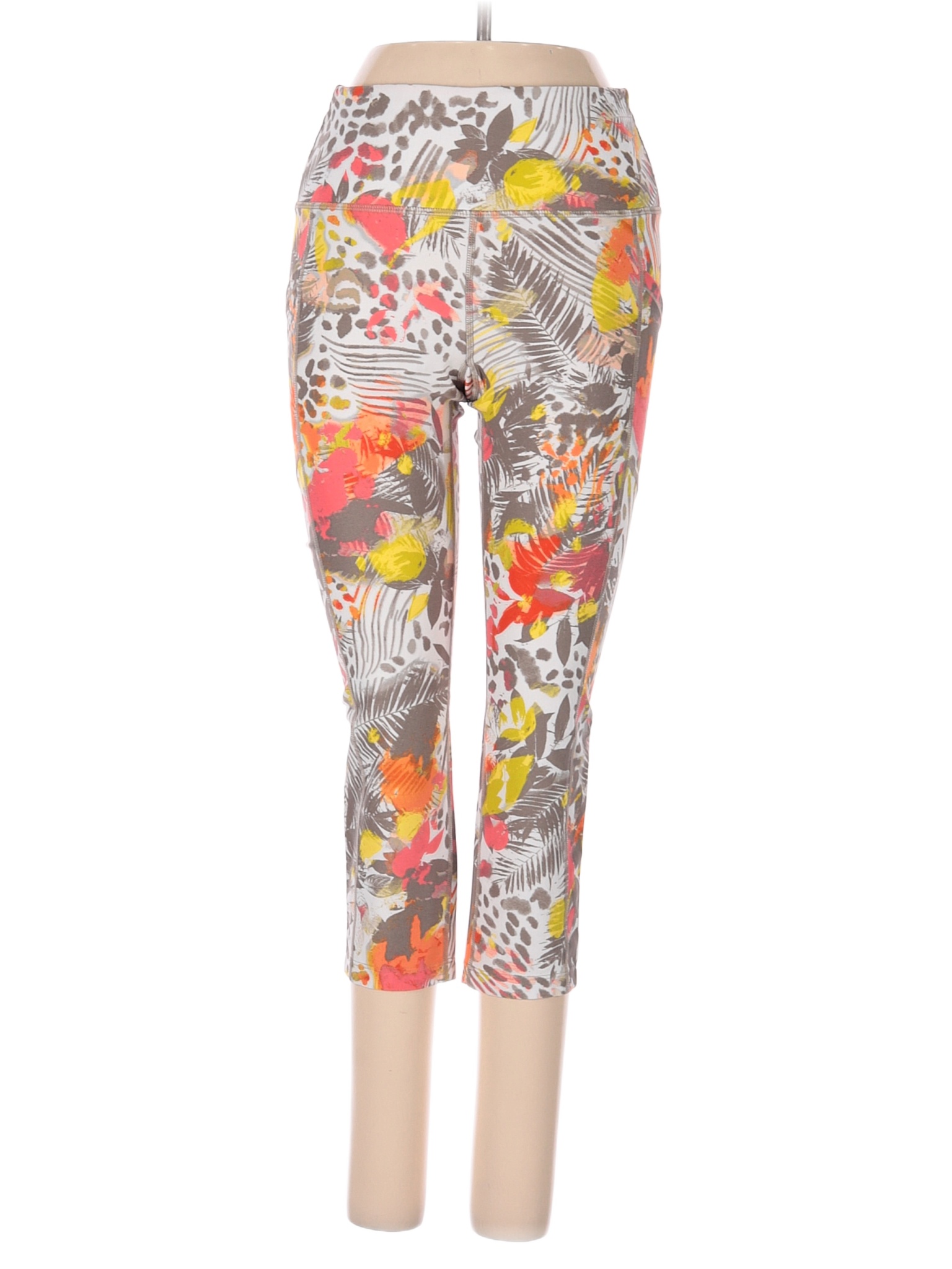 Calvin Klein Performance Floral Multi Color Gray Active Pants Size S ...