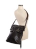 Burberry 100% Calf Leather Solid Black Brown Vintage Leather Crossbody Bag One Size - photo 3