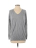 Joan Vass Color Block Marled Gray Pullover Sweater Size S - photo 1