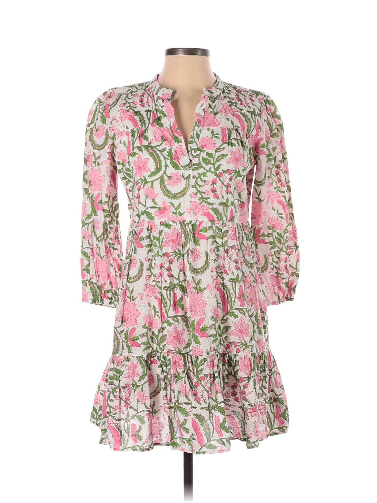 Madison Mathews Floral Multi Color Pink Casual Dress Size S 72 off