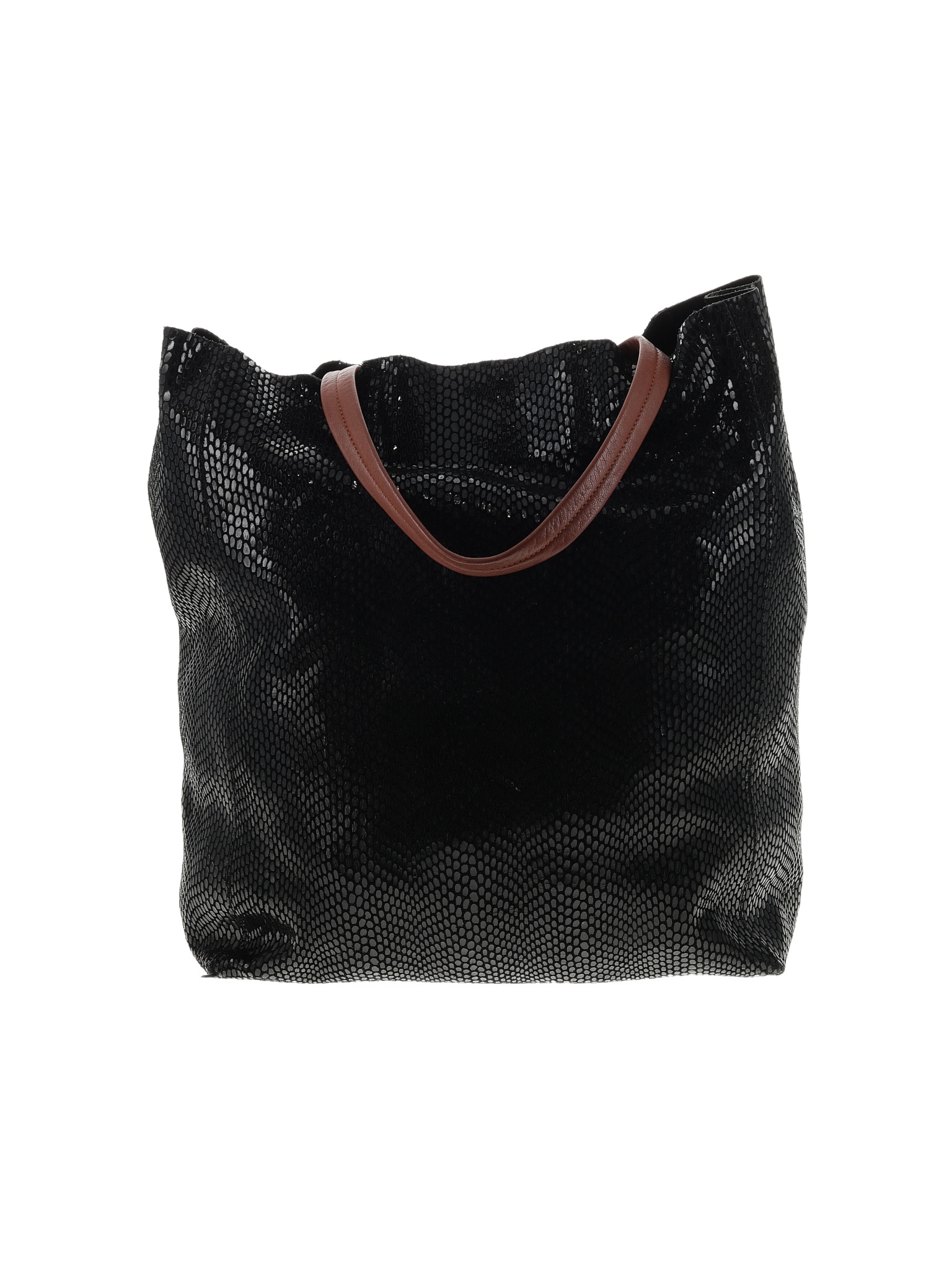 Sorial Sorial 100% Leather Solid Black Leather Tote One Size - 70% off | thredUP