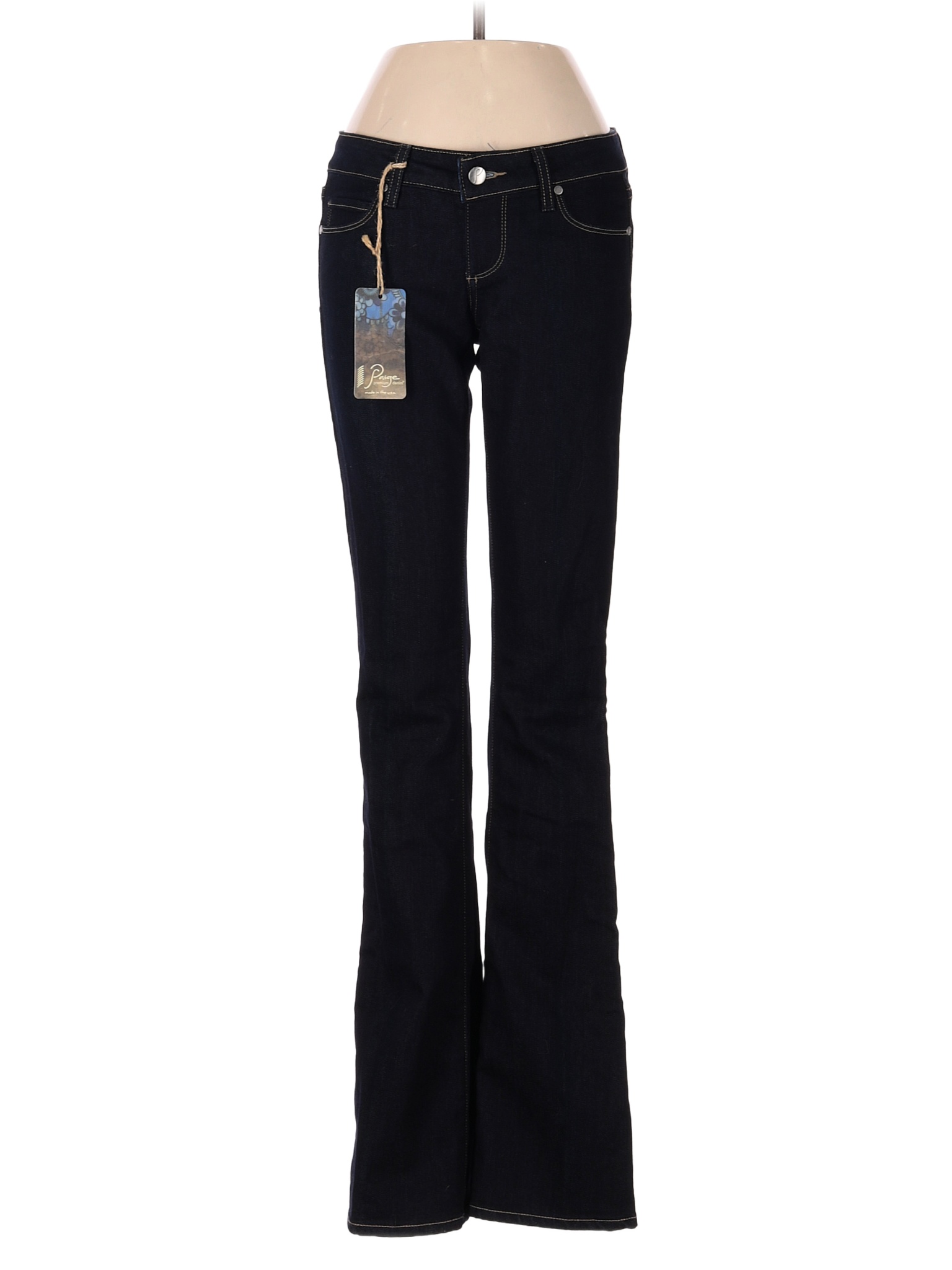 Paige Solid Black Blue Jeans 24 Waist - 78% off | ThredUp