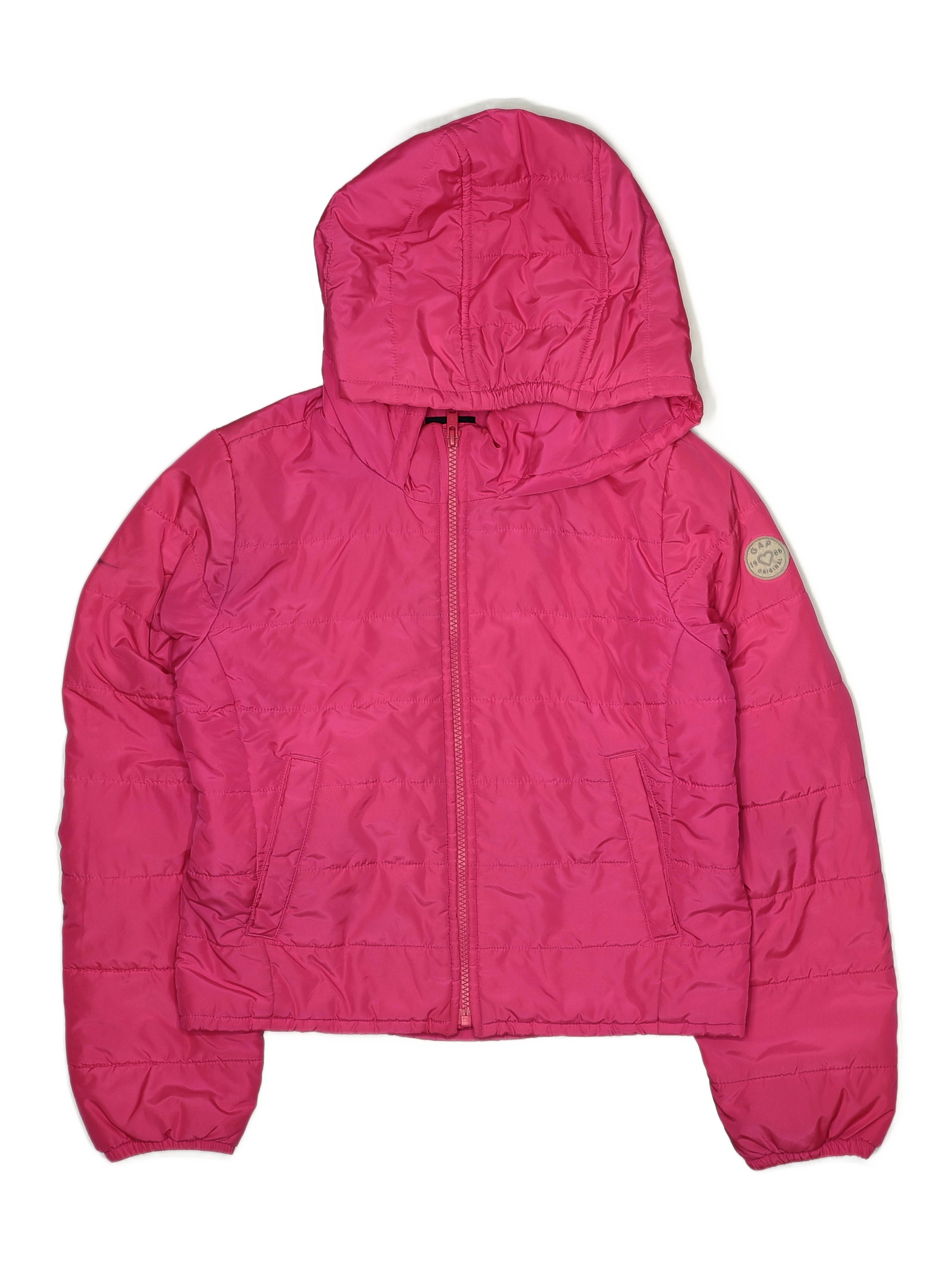 Gap Kids 100 Polyester Solid Pink Coat Size 12 85 off thredUP
