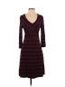 Soma Marled Argyle Tweed Chevron-herringbone Burgundy Purple Casual Dress Size XS - photo 1