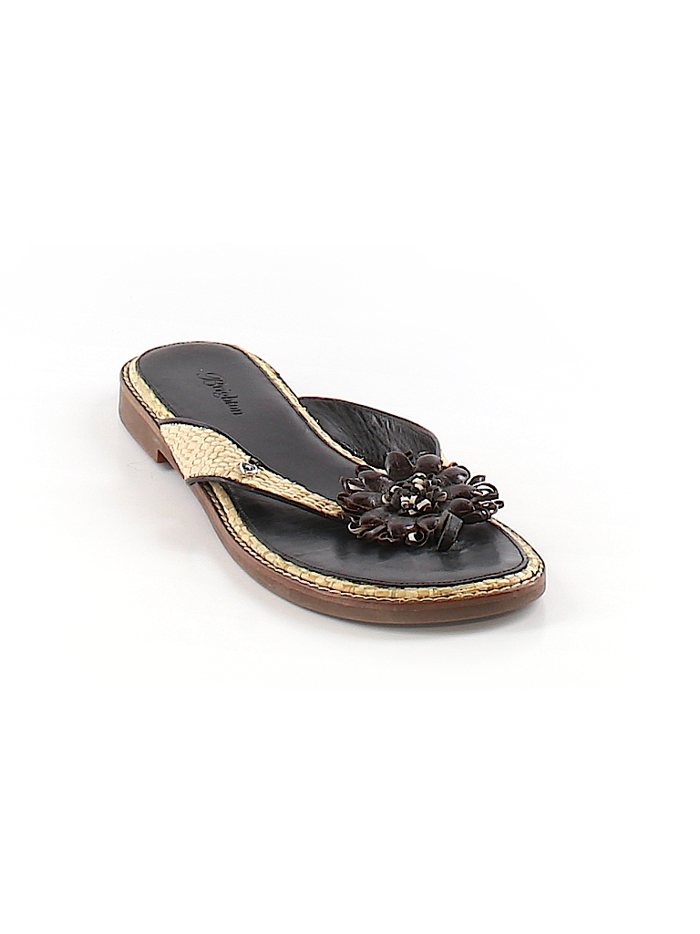 Brighton Solid Black Sandals Size 9 1/2 - 82% off | thredUP