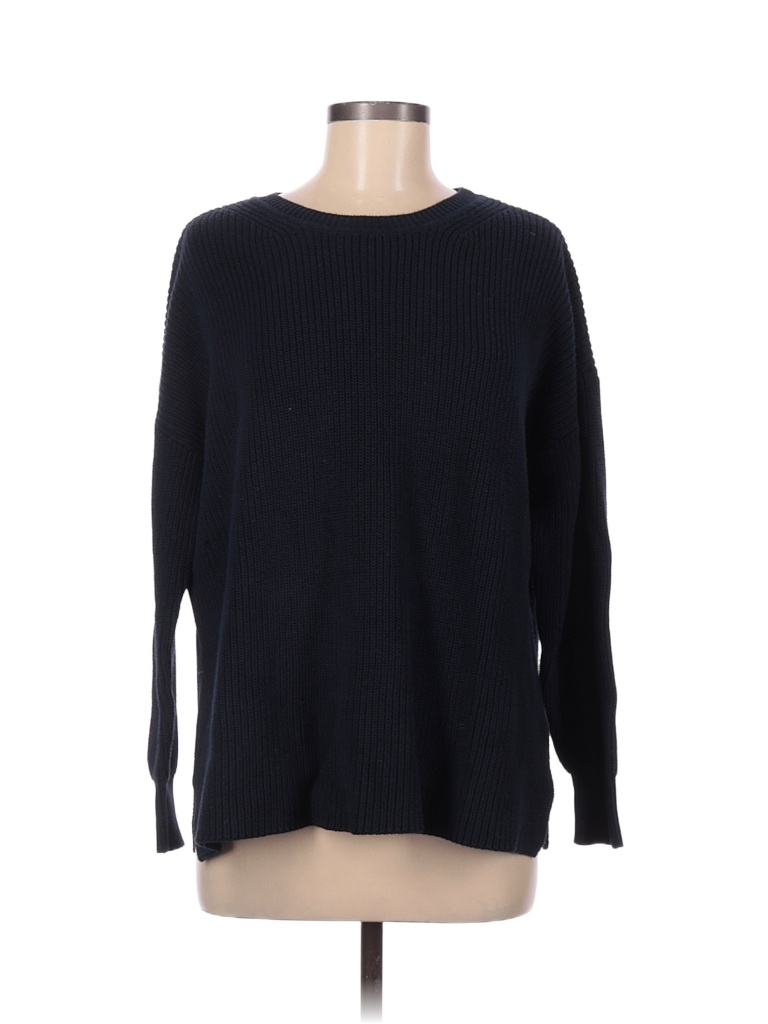525 America 100% Cotton Color Block Navy Blue Pullover Sweater Size M ...