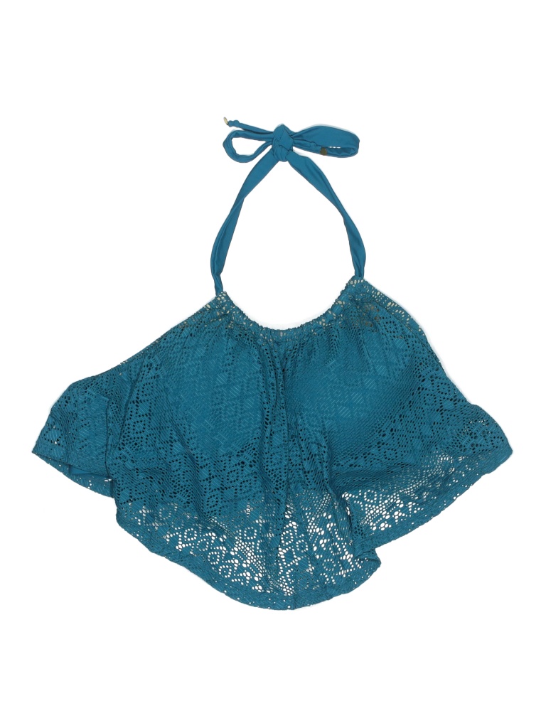 Swim by Cacique Solid Blue Teal Swimsuit Top Size XL (40D) - 47% off