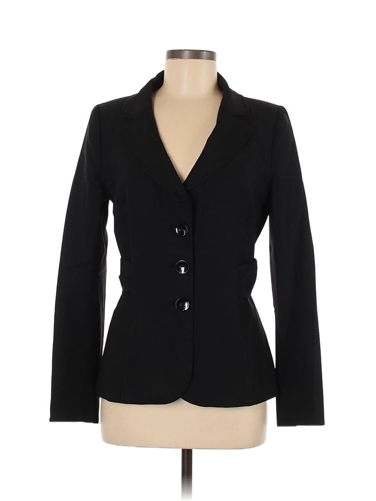 Classiques Entier Solid Black Wool Blazer Size 8 36 Off Thredup