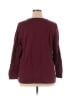Cj Banks Solid Burgundy Sweatshirt Size 1X (Plus) - photo 2