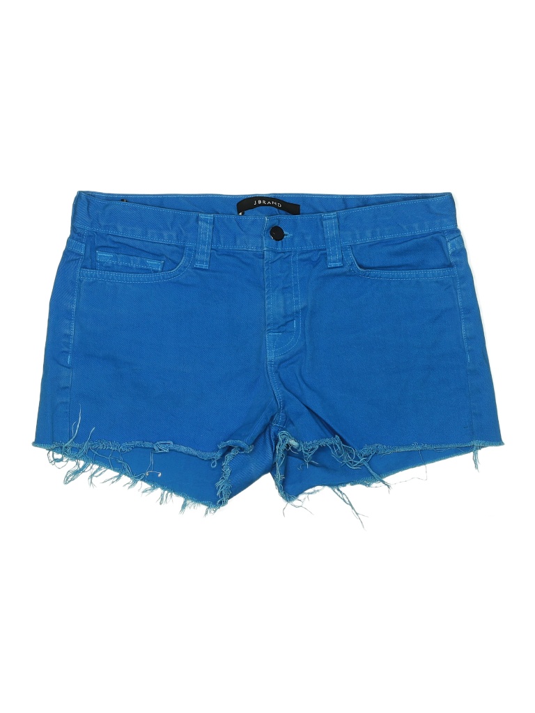 J Brand 100% Cotton Solid Blue Denim Shorts 27 Waist - photo 1