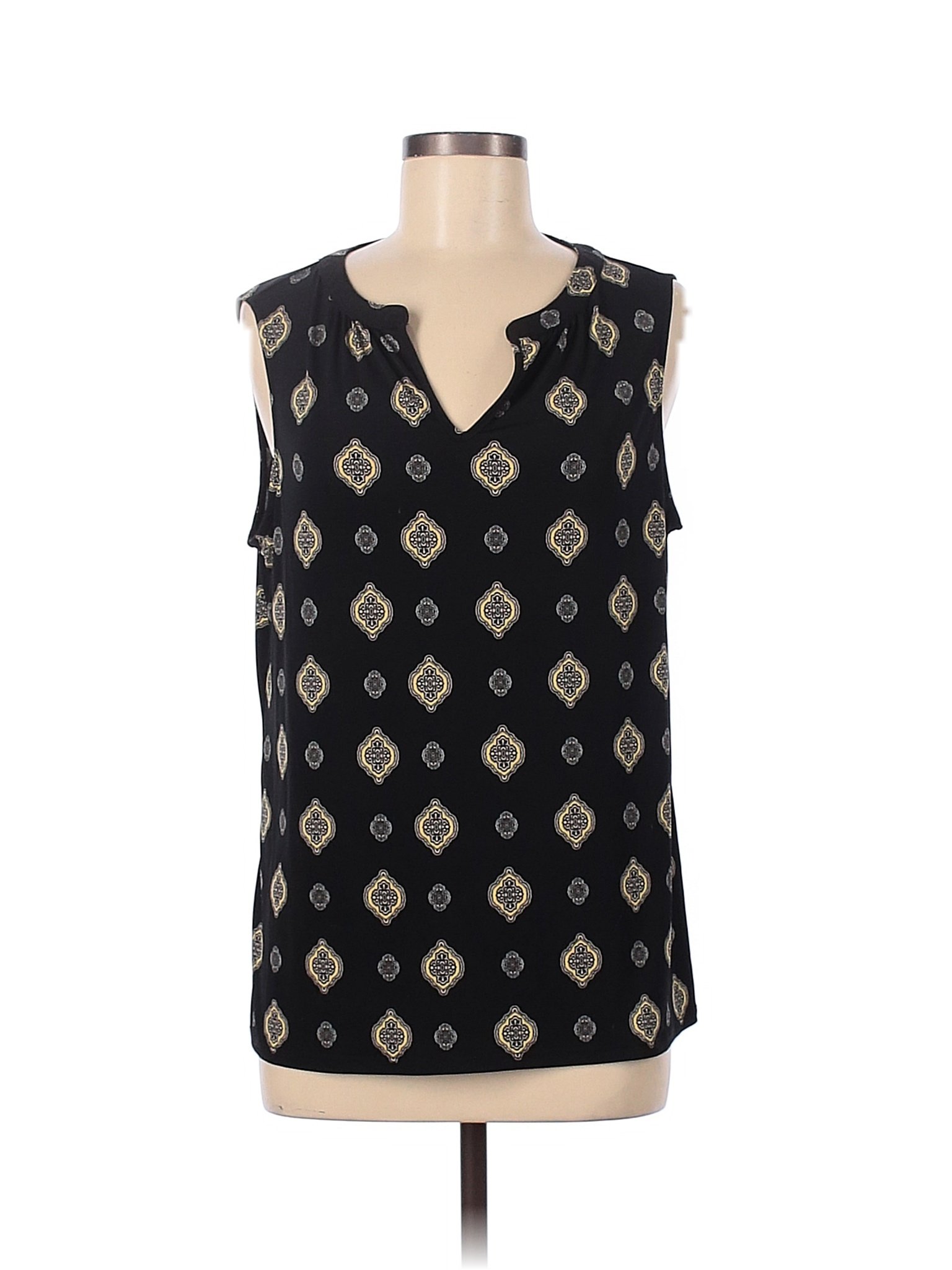 Dana Buchman Polka Dots Black Sleeveless Top Size L 81 Off Thredup 2841