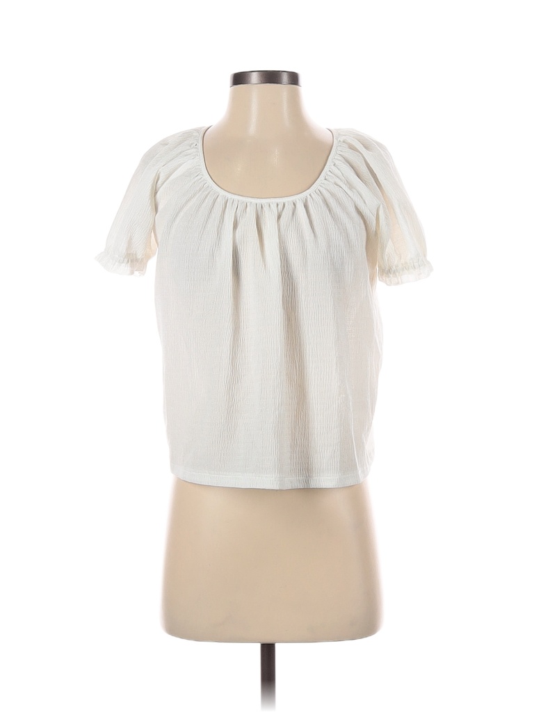 TeXTURE & THREAD Madewell White Short Sleeve Top Size XS - photo 1