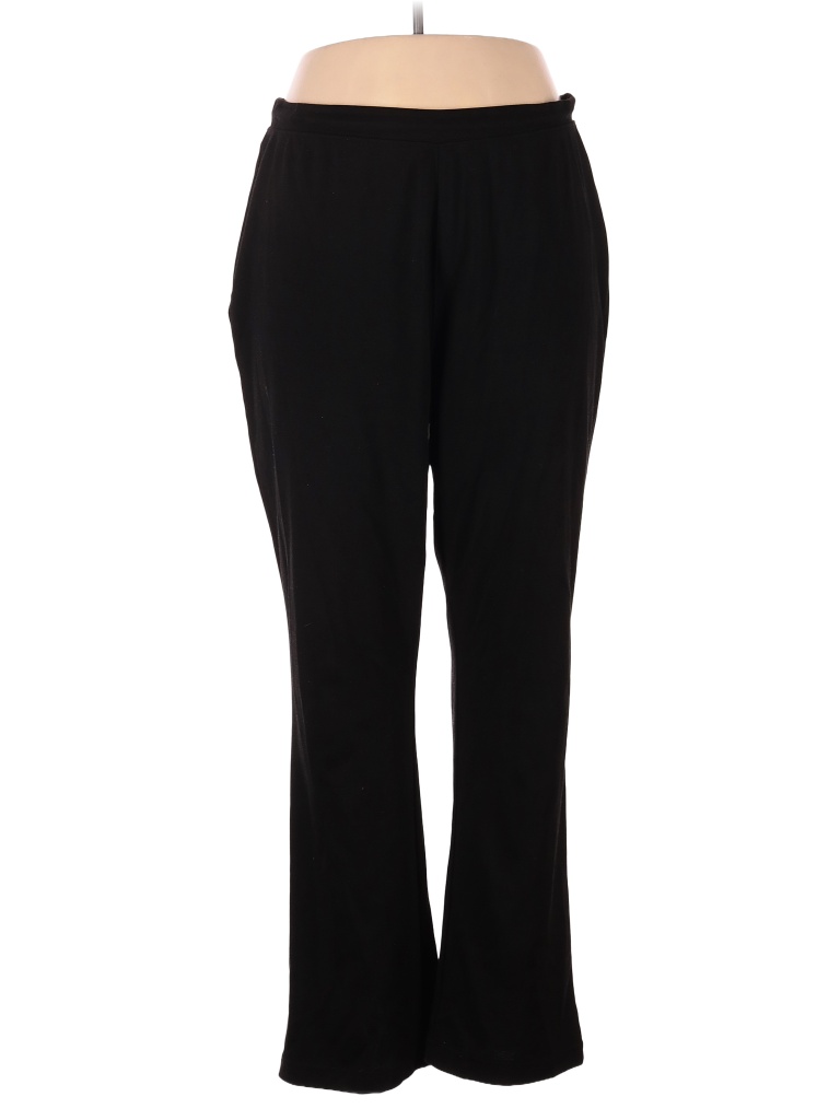Woman Within Black Casual Pants Size 18 (Plus) - photo 1