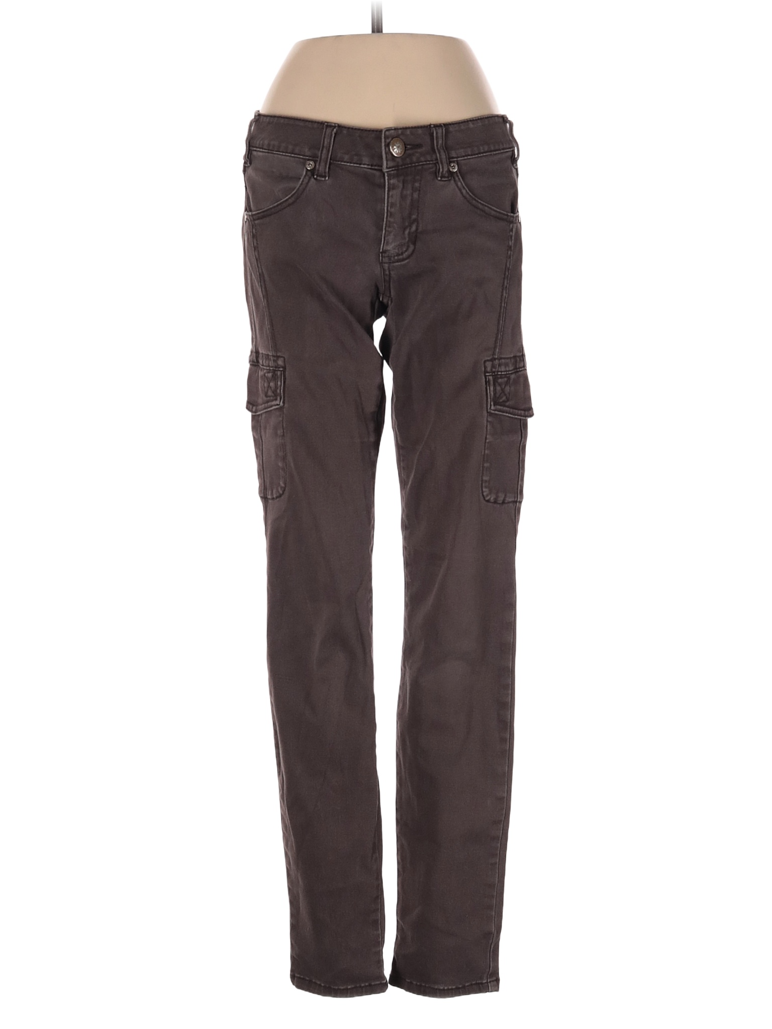 Cabin Creek Solid Colored Brown Cargo Pants Size 0 56 off thredUP