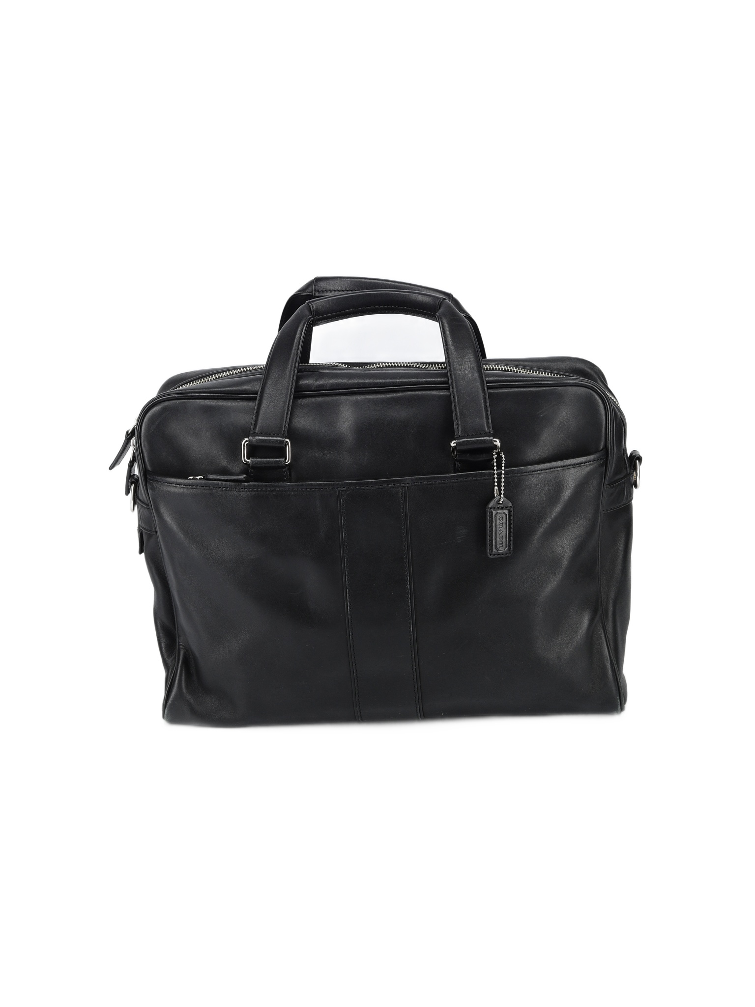 Coach Factory 100 Leather Solid Black Leather Laptop Bag One Size 44 off thredUP