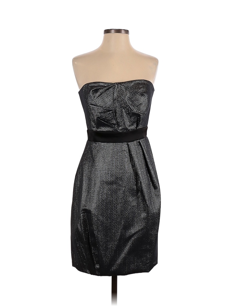 Max and Cleo Solid Black Gray Cocktail Dress Size 8 - 77% off | thredUP