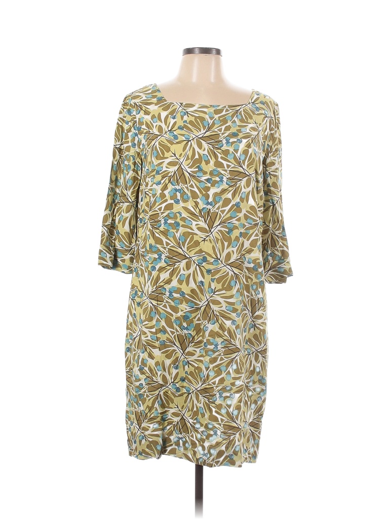 J.Jill 100 Rayon Multi Color Green Casual Dress Size 12 71 off