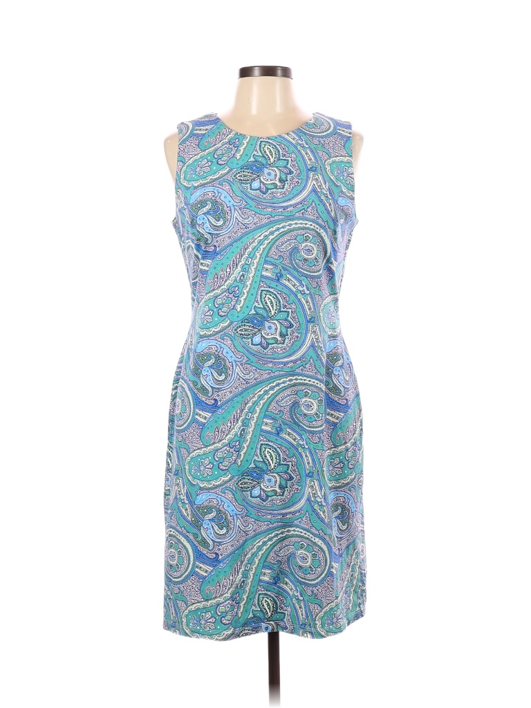 J. McLaughlin Multi Color Blue Cocktail Dress Size M - 78% off | thredUP