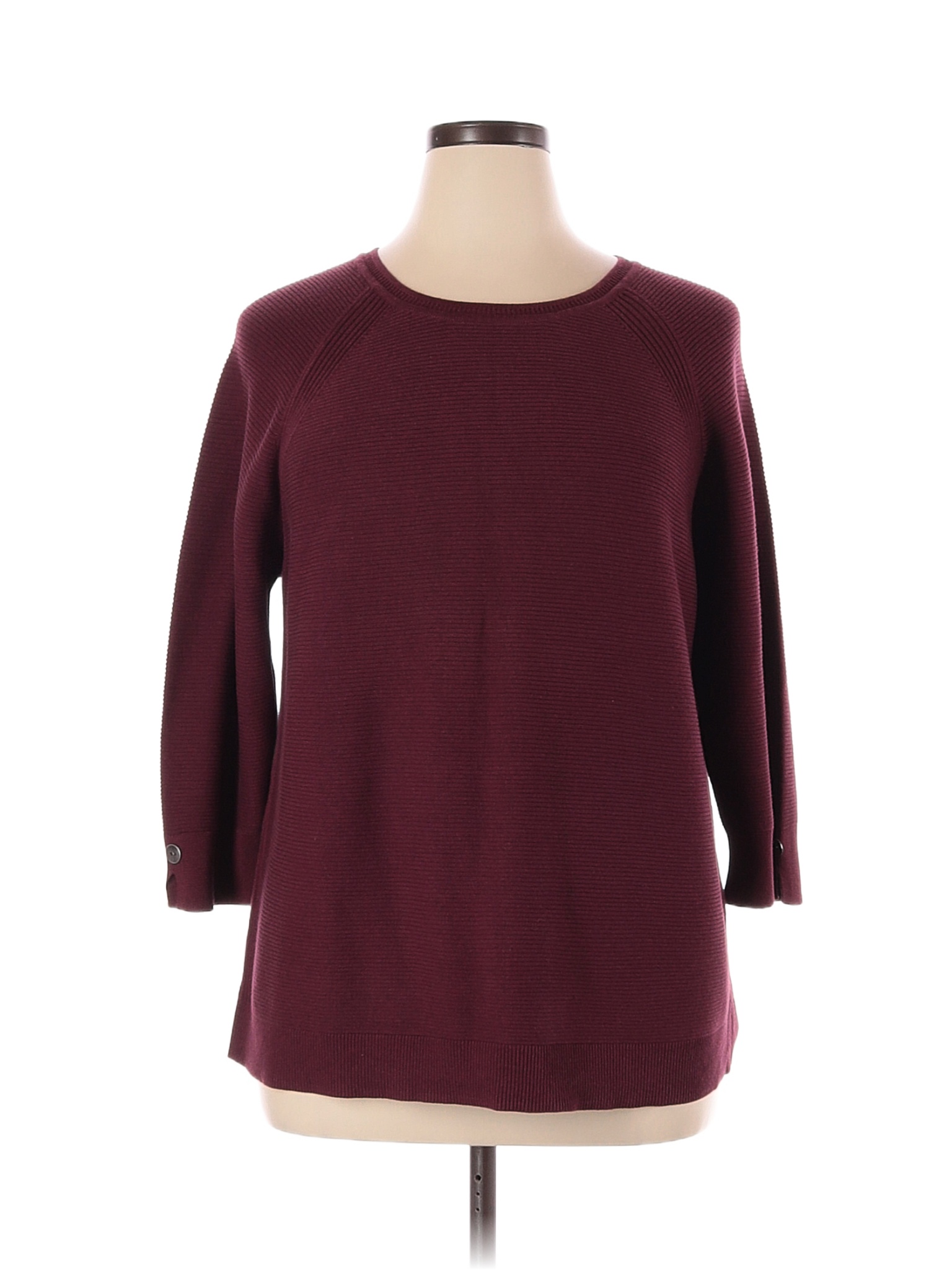 Cj Banks Burgundy Pullover Sweater Size 1X (Plus) - 76% off | thredUP