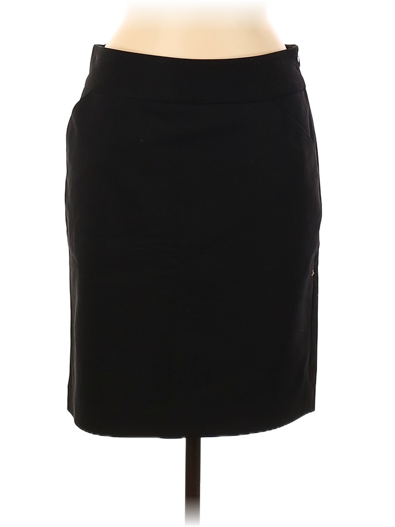 Amanda + Chelsea Solid Black Casual Skirt Size 4 - photo 1