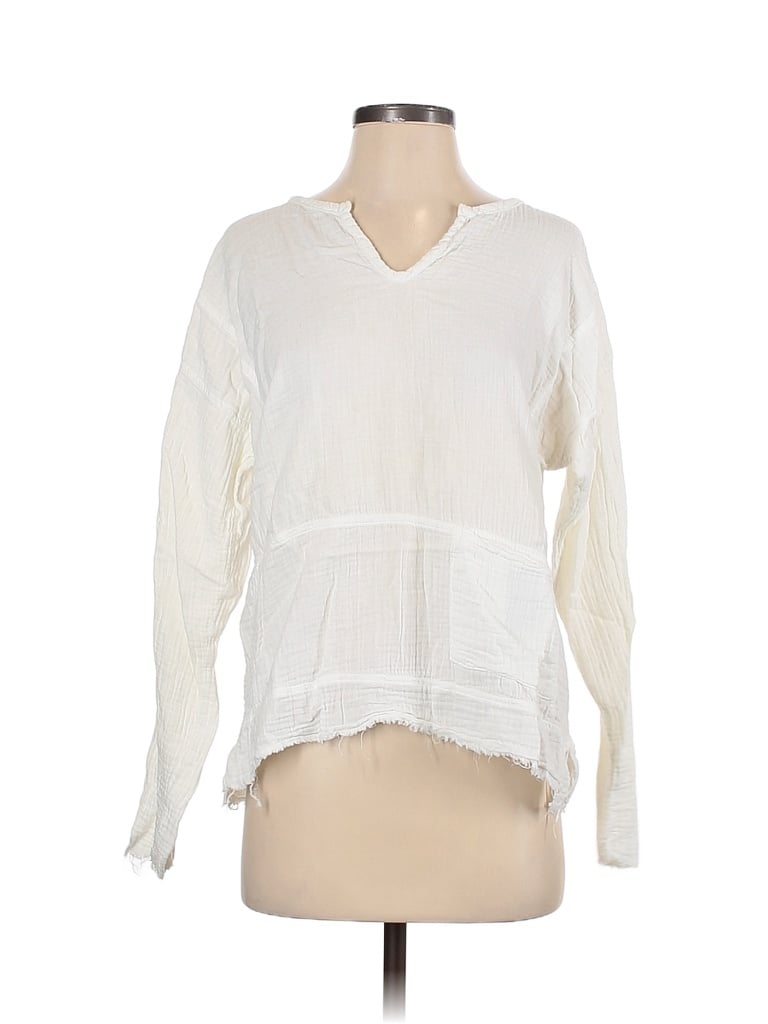 Pre-owned Nsf Long Sleeve Blouse In White