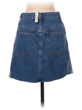 Madewell Rigid Denim A-Line Mini Skirt: Pieced Edition (view 2)