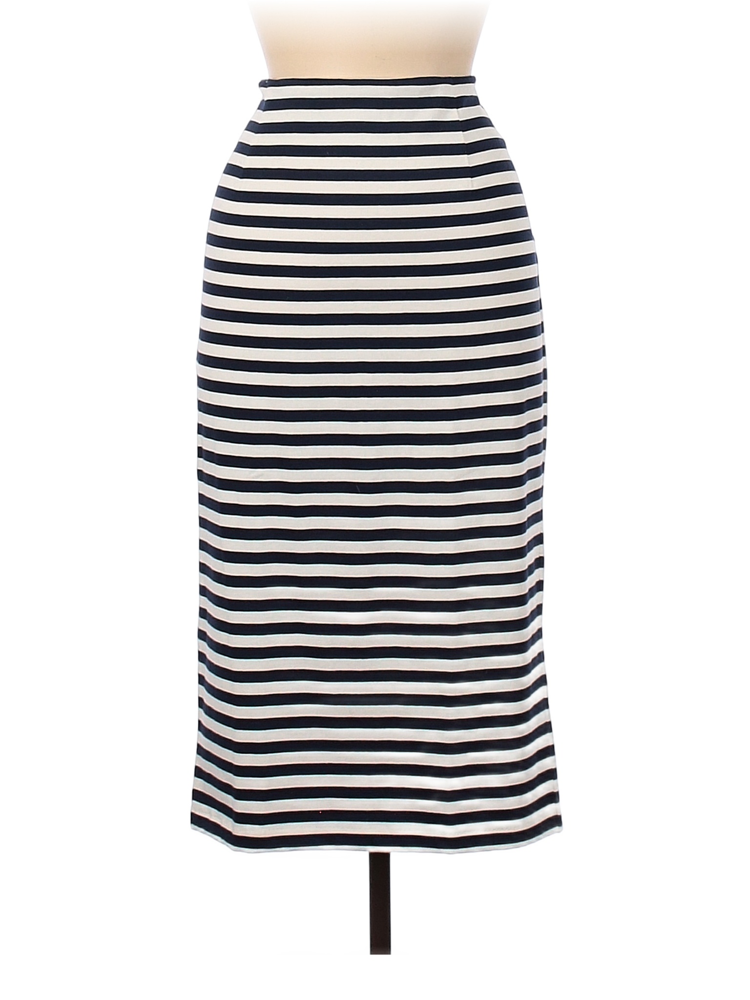 J.Crew 100 Cotton Stripes Blue Casual Skirt Size 12 79 off thredUP