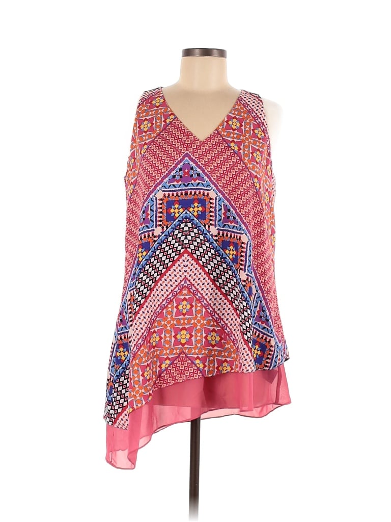 Pre-owned Zac & Rachel Sleeveless Blouse In Pink