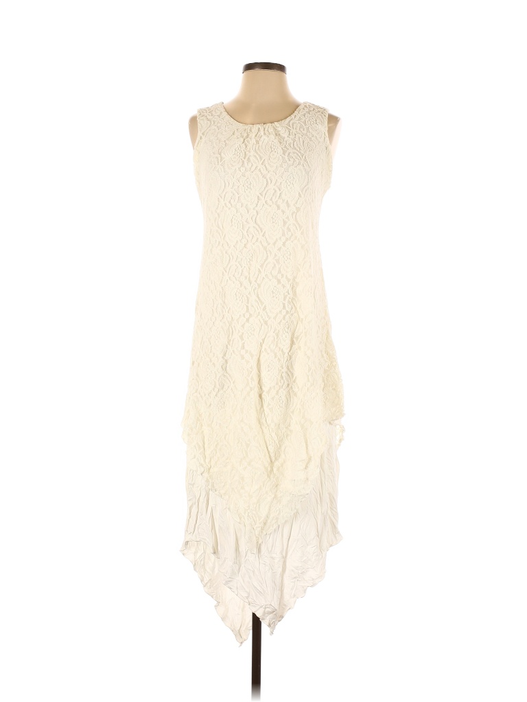 Chico's Solid Colored Ivory Cocktail Dress Size Sm (0) 77 off thredUP