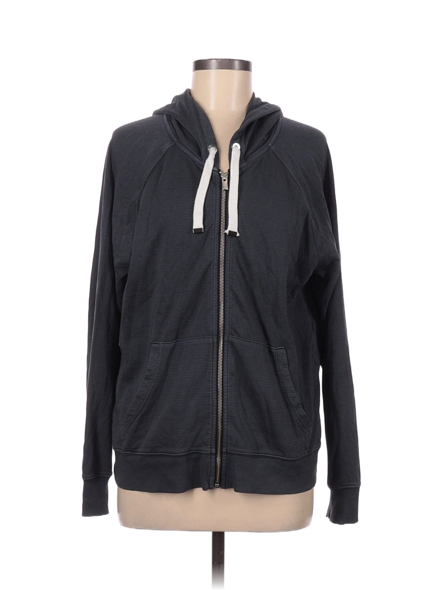 Athleta 100% Cotton Black Zip Up Hoodie Size M - 59% off | thredUP