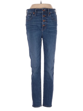 Madewell Petite 11" High-Rise Skinny Jeans in Ames Wash: Button-Front Edition (view 1)
