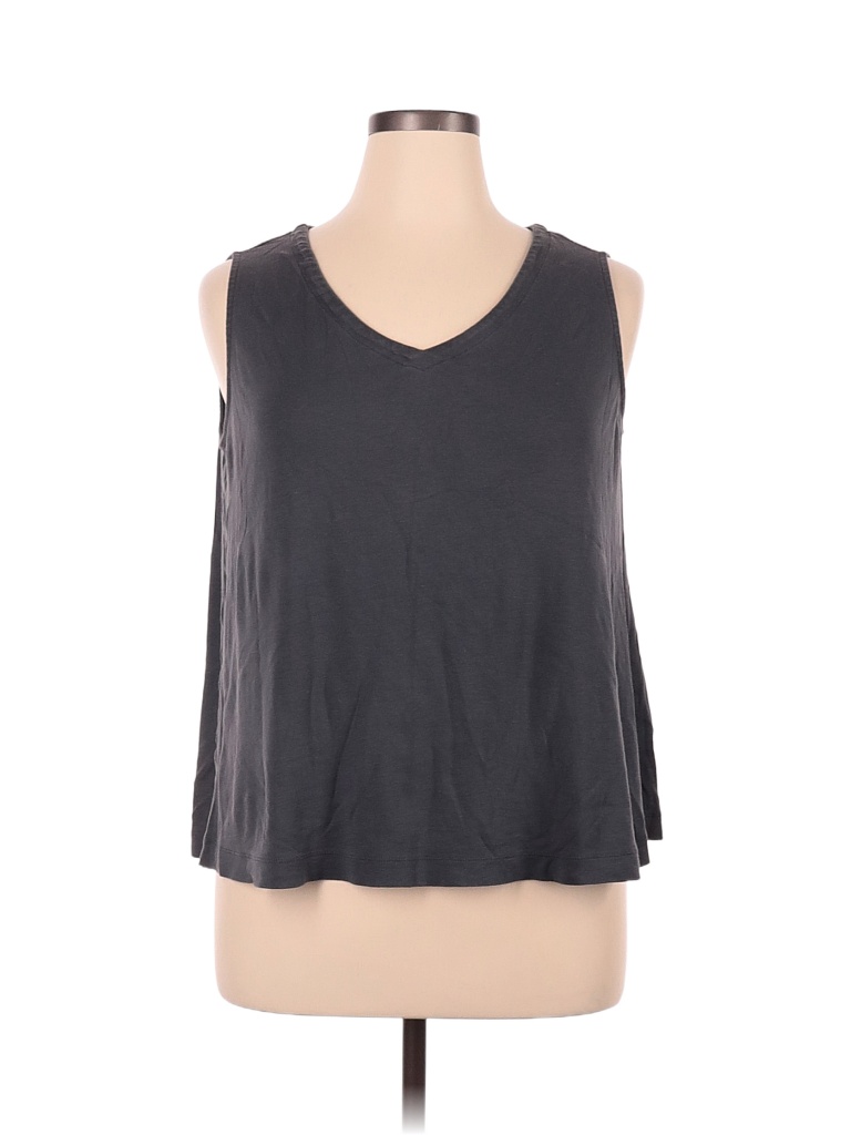 J.Jill 100% Pima Cotton Gray Sleeveless T-Shirt Size XL - 70% off | thredUP