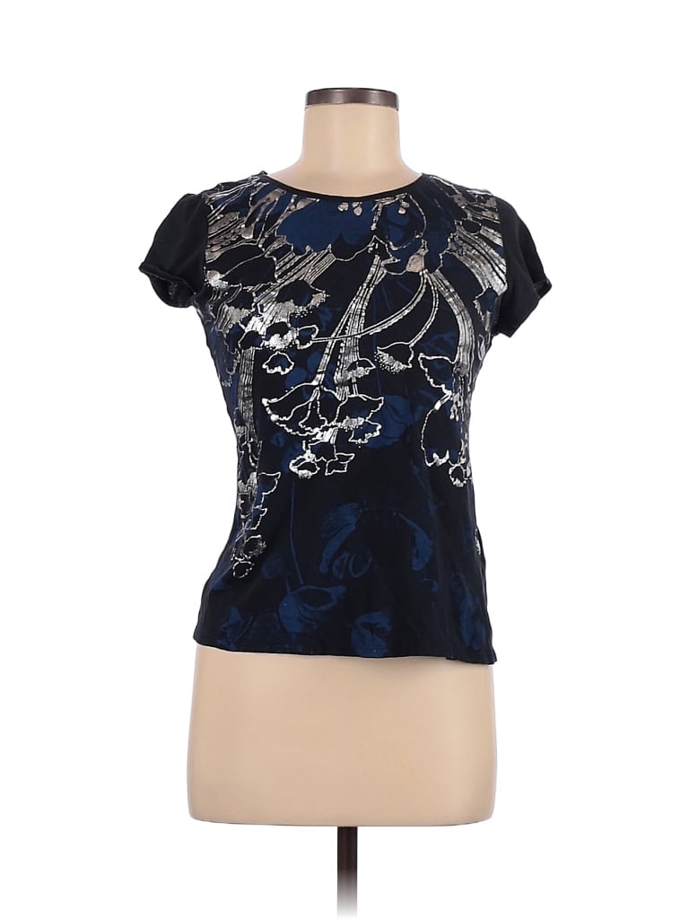 Tahari 100% Cotton Paisley Blue Short Sleeve T-Shirt Size M - 76% off ...