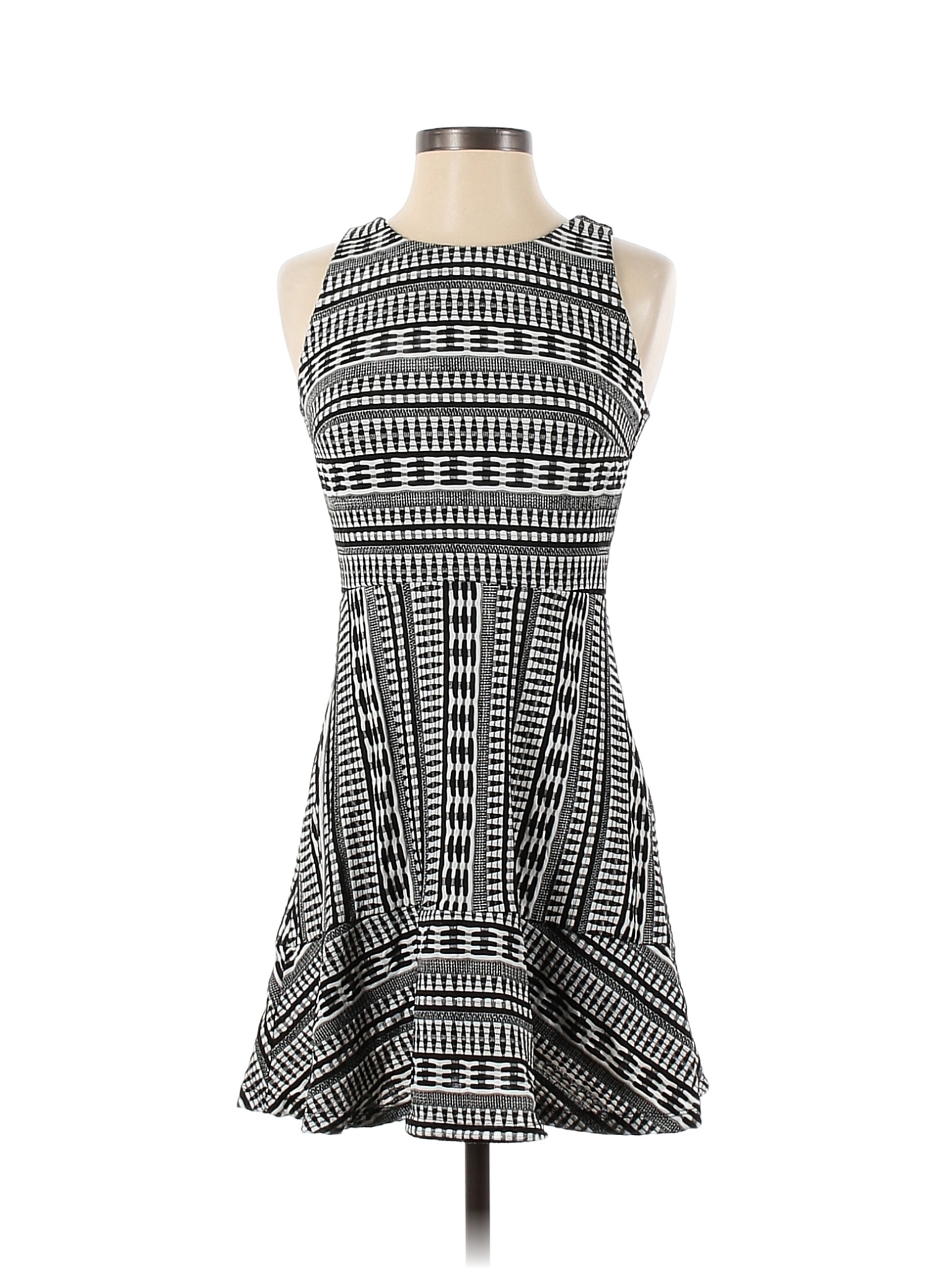 Ann Taylor LOFT Aztec Or Tribal Print Multi Color Black Casual Dress ...