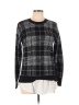 Ann Taylor Factory 100% Cotton Checkered-gingham Color Block Black Pullover Sweater Size L - photo 1