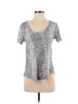 Z Supply Tweed Metallic Silver Gray Short Sleeve T-Shirt Size XS - photo 1