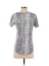 Z Supply Tweed Metallic Silver Gray Short Sleeve T-Shirt Size XS - photo 2